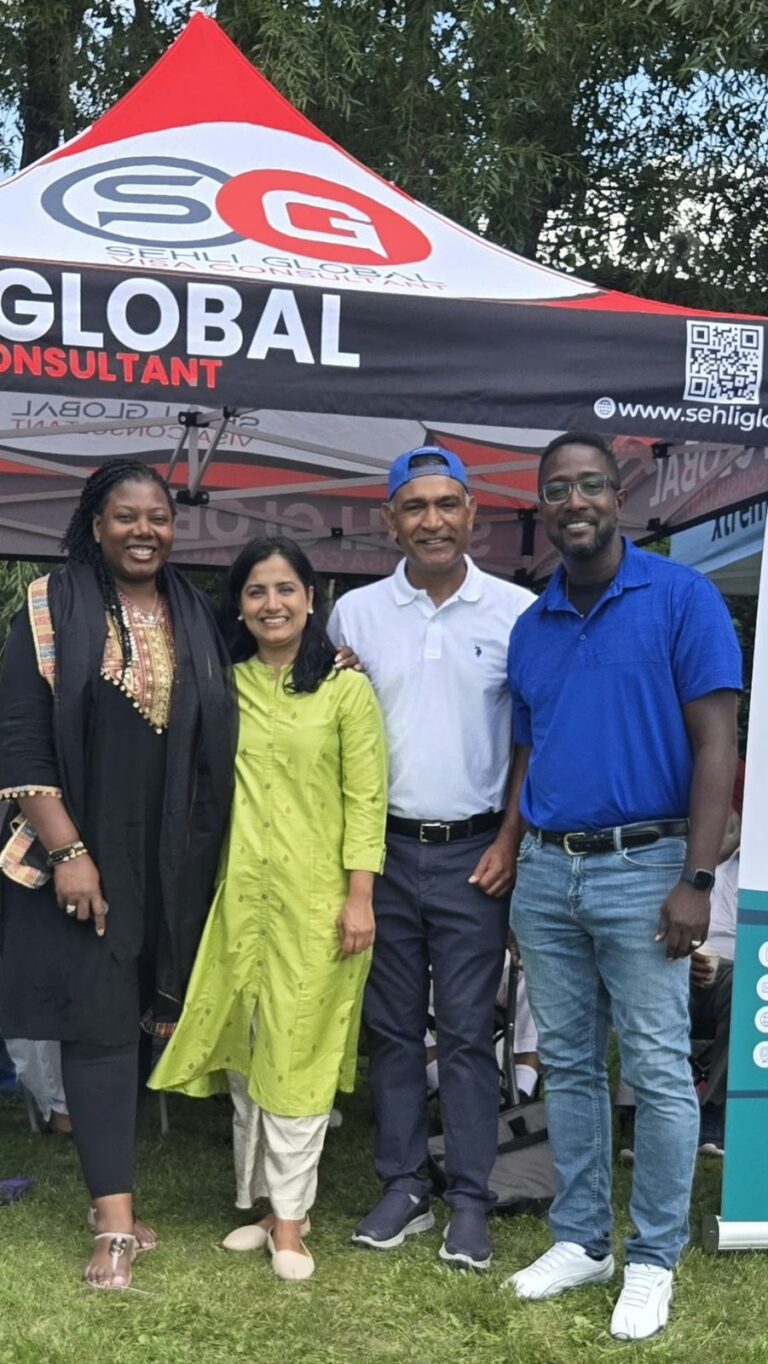 Sumit Sehli with neighbours and community members in Kitchener Ward 5, photo 32 of 71