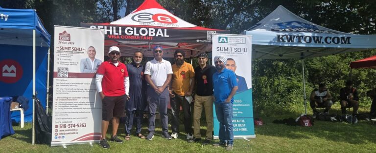 Sumit Sehli with neighbours and community members in Kitchener Ward 5, photo 33 of 71
