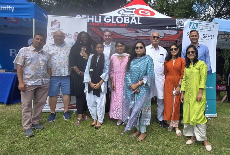 Sumit Sehli with neighbours and community members in Kitchener Ward 5, photo 35 of 71