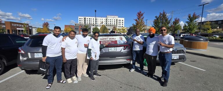 Sumit Sehli with neighbours and community members in Kitchener Ward 5, photo 54 of 71