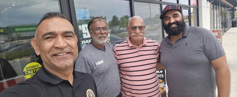 Sumit Sehli with neighbours and community members in Kitchener Ward 5, photo 55 of 71