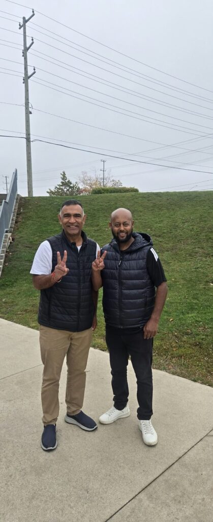 Sumit Sehli with neighbours and community members in Kitchener Ward 5, photo 62 of 71