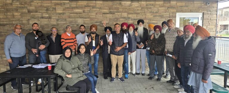 Sumit Sehli with neighbours and community members in Kitchener Ward 5, photo 67 of 71